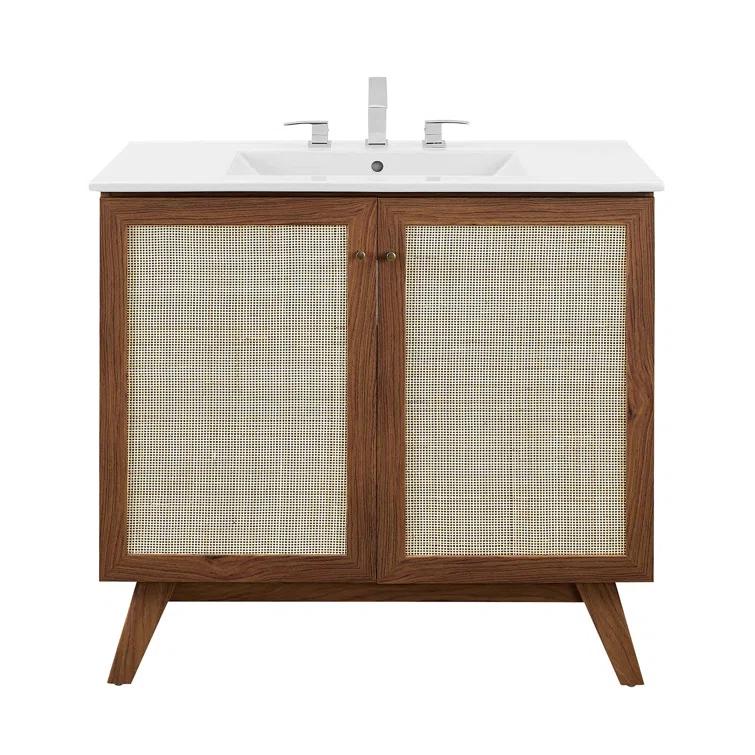 Modway Modway Soma 36'' Free Standing Single Bathroom Vanity with Manufactured Wood Top