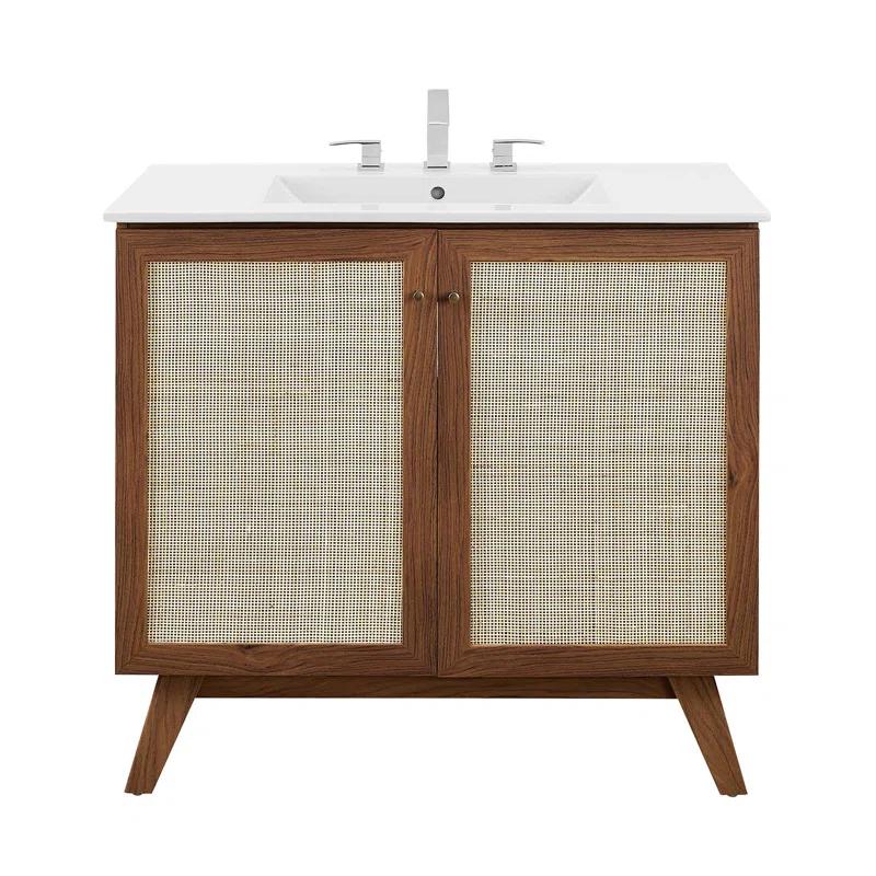 Modway Modway Soma 36'' Free Standing Single Bathroom Vanity with Manufactured Wood Top