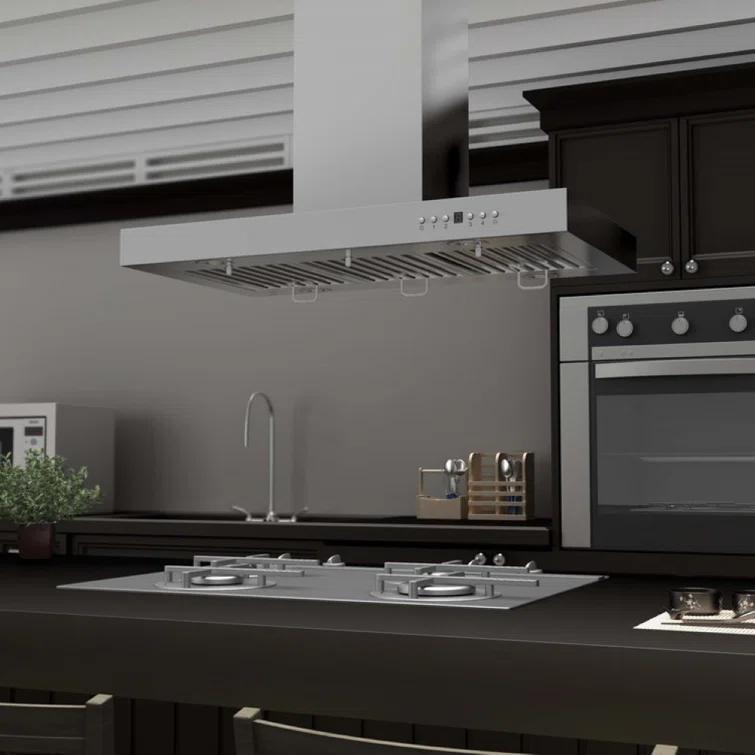 ZLINE 30 in. Convertible Vent Isl& Mount Range Hood in Stainless Steel (KE2i-30)