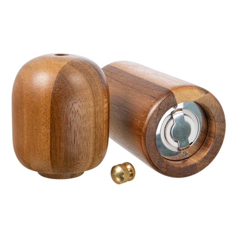 Creative Co-Op Modern Wood Salt And Pepper Mill,
