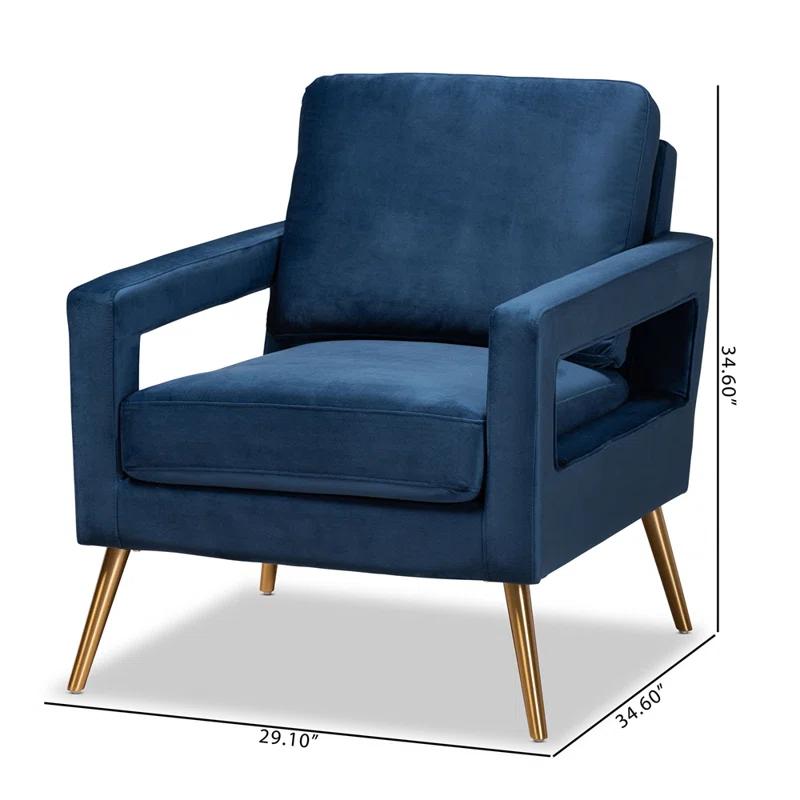 Everly Quinn Arbaaz Velvet Armchair