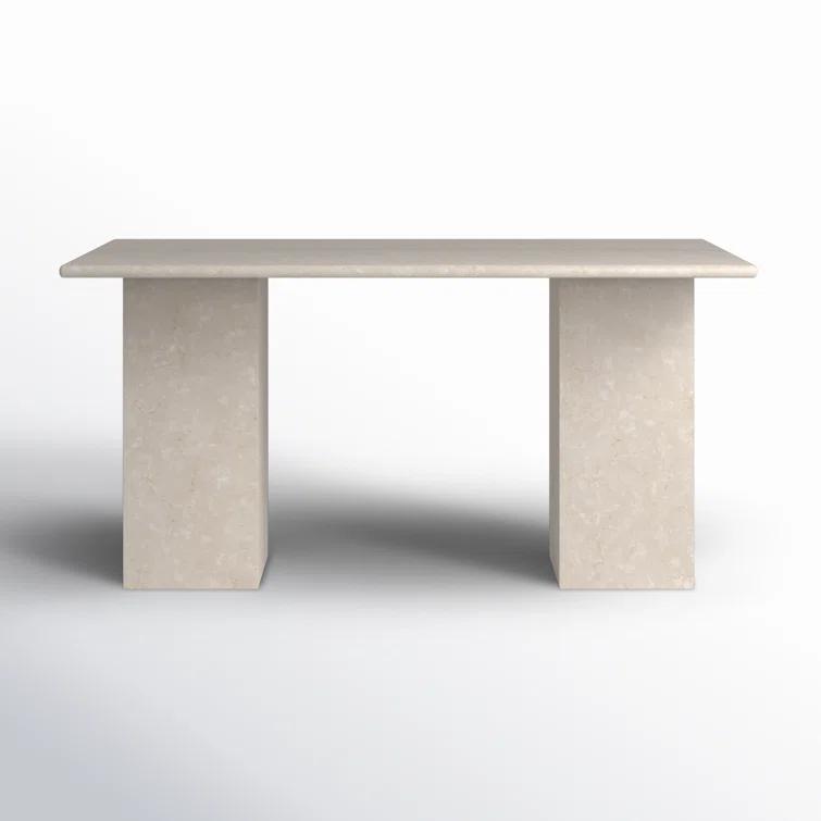 Leonel Desk - Cream Marble