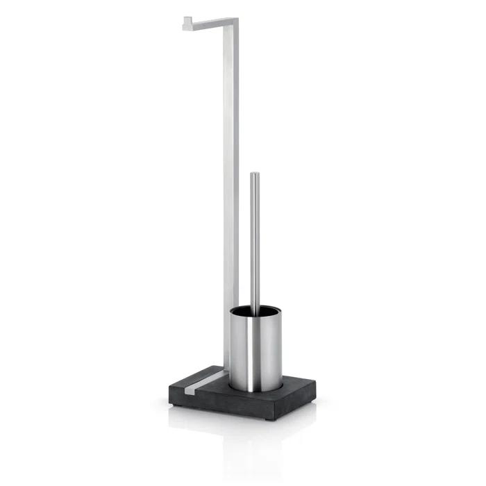 MENOTO Free Standing Toilet Brush and Paper Holder Set