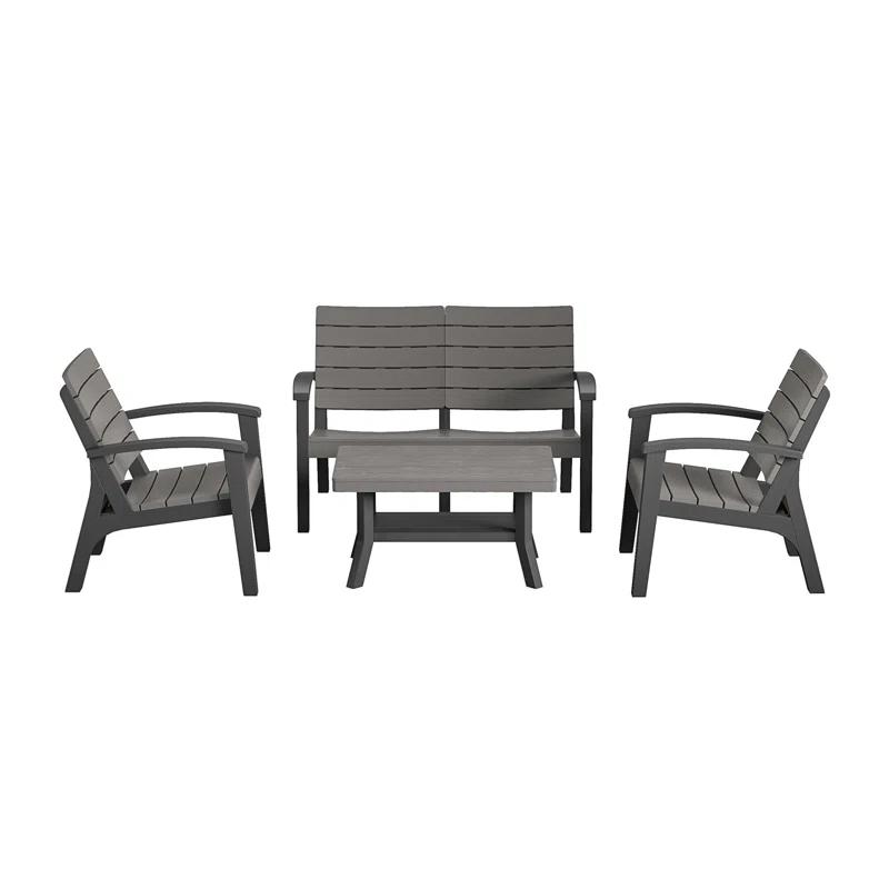 COSCO COSCO 4-Piece Resin Outdoor Conversation Set