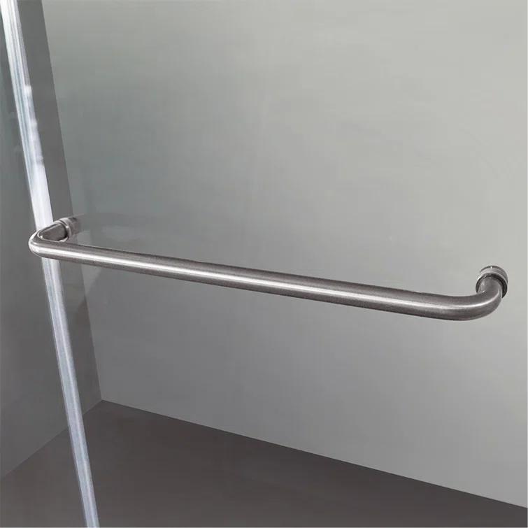 PET STOP LLC F5YDNC1F0736Q 60" Width x 76"Height Shower Doors with 3/8"(10mm) Clear Tempered Glass