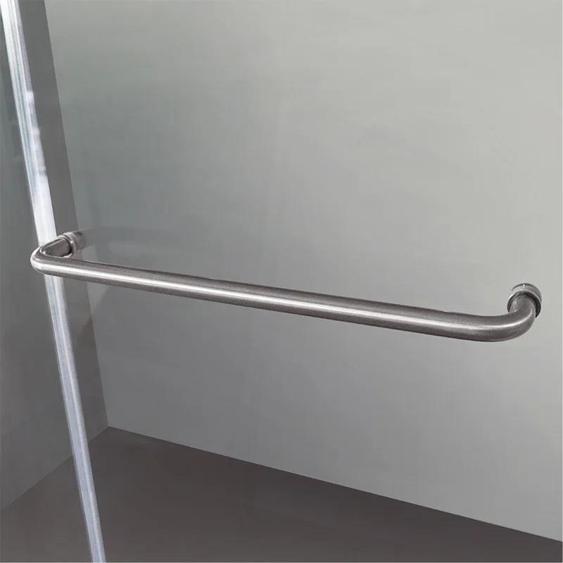 PET STOP LLC F5YDNC1F0736Q 60" Width x 76"Height Shower Doors with 3/8"(10mm) Clear Tempered Glass