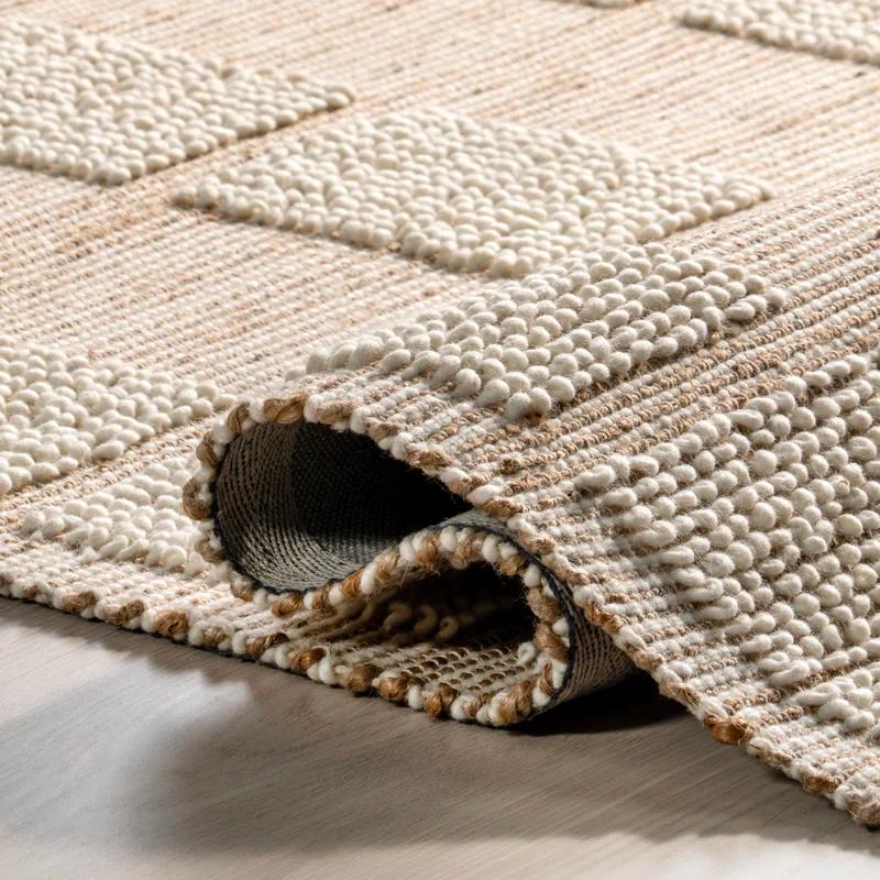 Latitude Run® Oden Textured Jute and Wool Area Rug