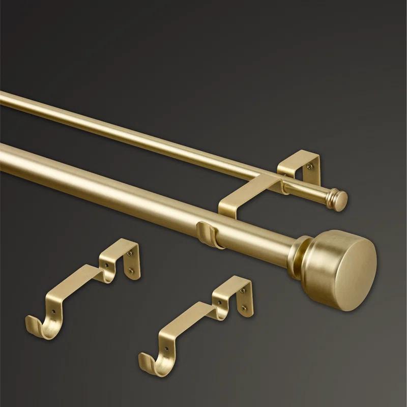 MODE Premium - Double Steel Adjustable Double Curtain Rod