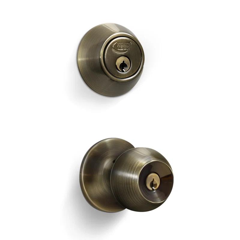Complete Entry Knob Set with Single Cylinder Deadbolt