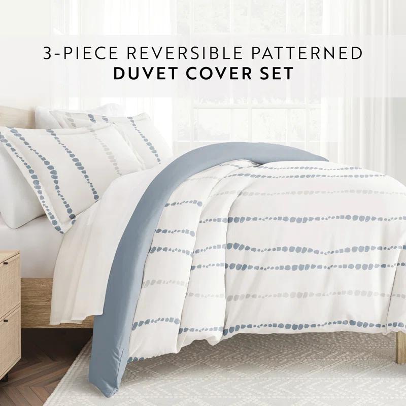 IEnjoy Home Urban Vibe Pattern Reversible Duvet Cover Set