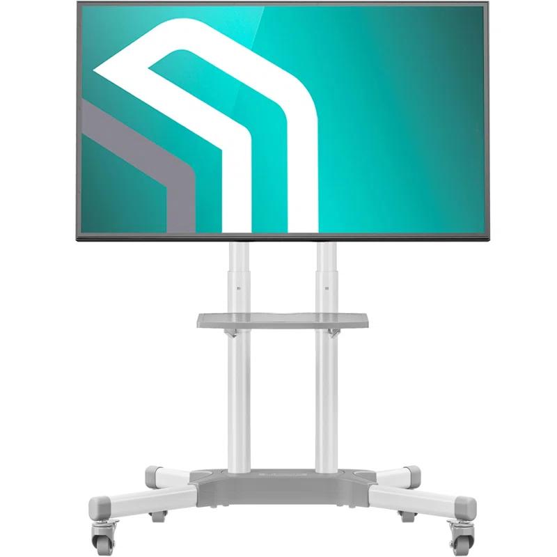 ONKRON Portable TV Stand With Wheels - Adjustable TV Stand for 32-65 Inch for TVs up to 110 lbs