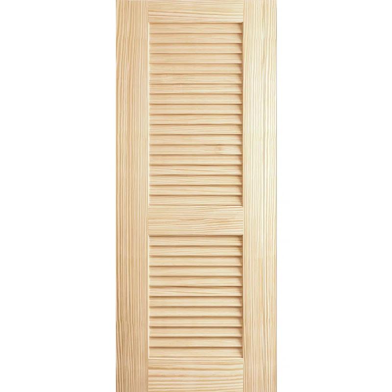 Kimberly Bay Louvered Solid Wood Unfinished Slab Standard Door