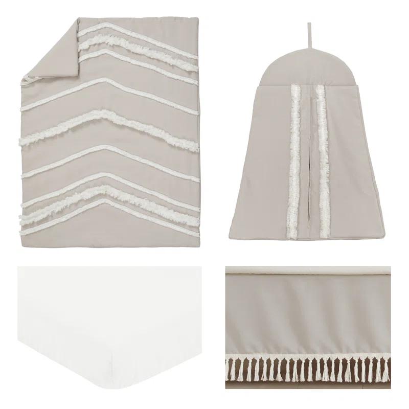 Sweet Jojo Designs Boho Fringe 4 Piece Crib Bedding Set