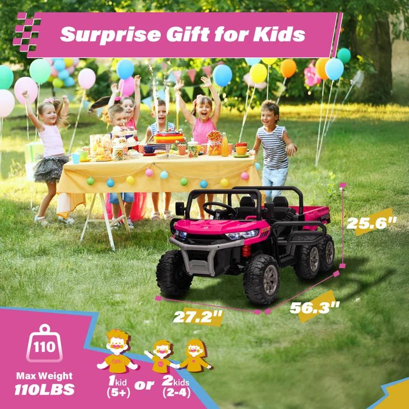 Himimi Delia Himimi 24 Voltage  Ride On Dump Truck, 2 Seater Kids UTV with Electric Dump Bed, Remote Control