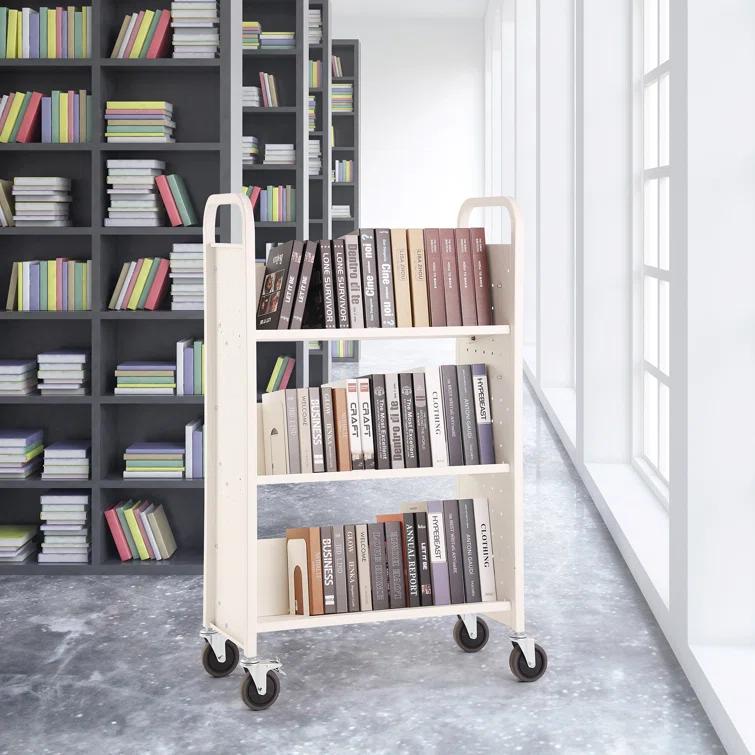 Stellweilan Tessberg 49.2'' H Book Cart with Wheels