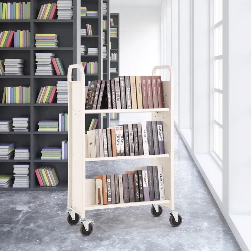 Stellweilan Tessberg 49.2'' H Book Cart with Wheels
