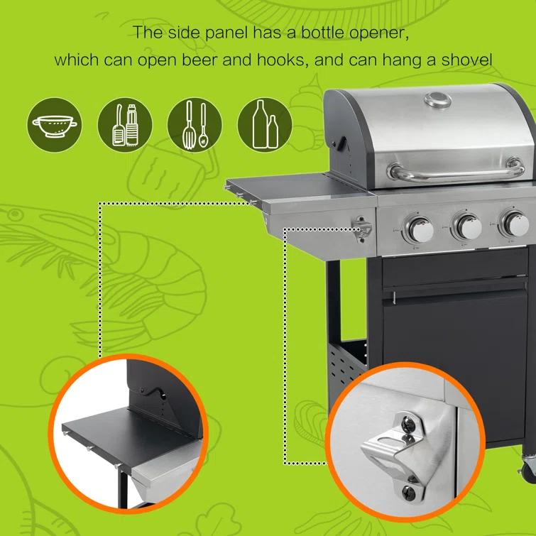 vikrami 3 Burner Bbq Grill