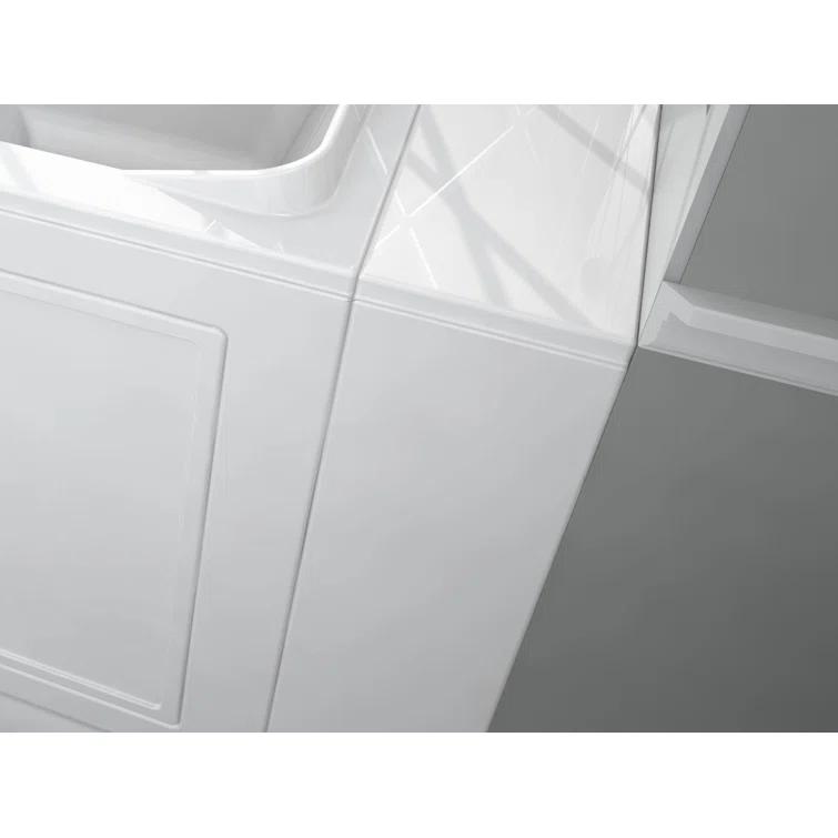 Safety Tubs 48'' x 29.75'' Walk-in Soaking Fiberglass Bathtub with Faucet SSA4828LS-WH