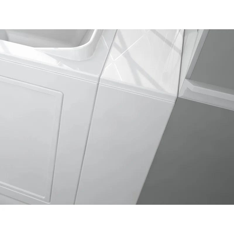 Safety Tubs 48'' x 29.75'' Walk-in Soaking Fiberglass Bathtub with Faucet SSA4828LS-WH