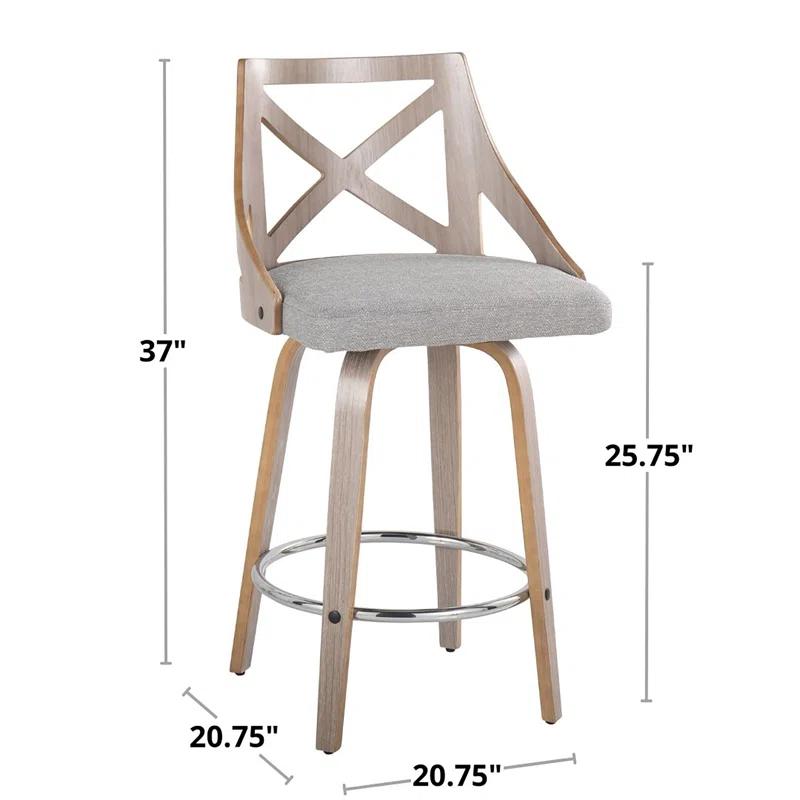 LumiSource Swivel Upholstered Counter Stool