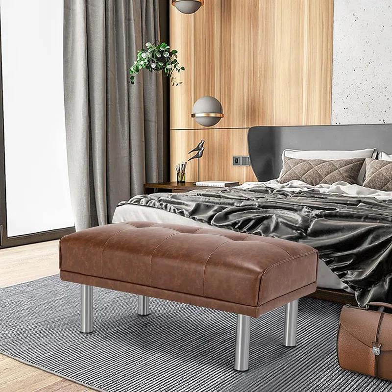 Warm Upholstered Storage Bench