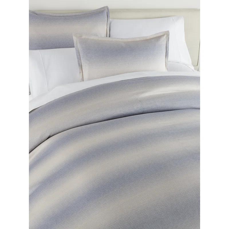 Peacock Alley Elena Blue/Beige 100% Cotton Coverlet