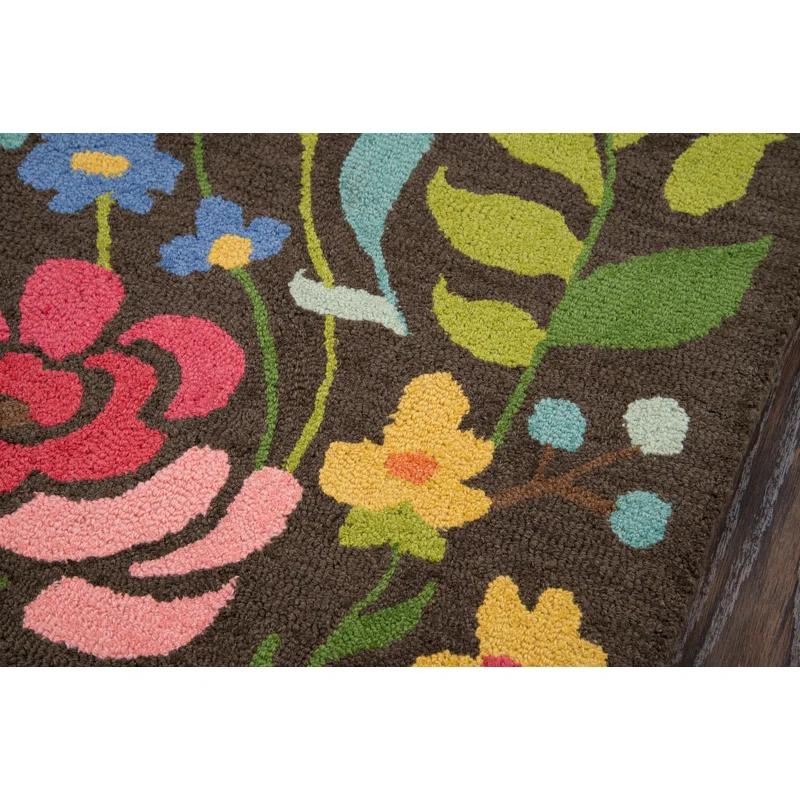 Wade Logan® Brooklington Wool Floral Indoor Rug
