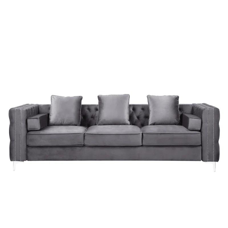 Orren Ellis 103'' Velvet Sofa