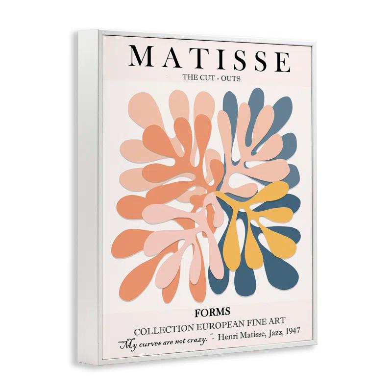 Stupell Industries Classical Matisse Painting Cut Out Forms Traditional Abstract - Graphic Art Print