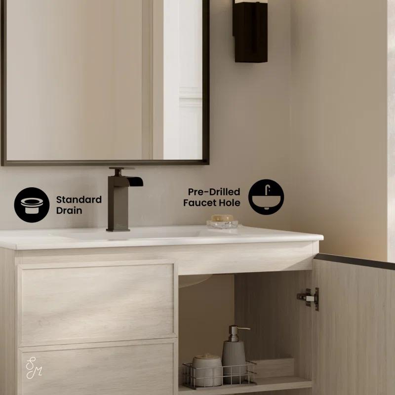 Swiss Madison St. Tropez 36" Freestanding Bathroom Vanity With Sink Top