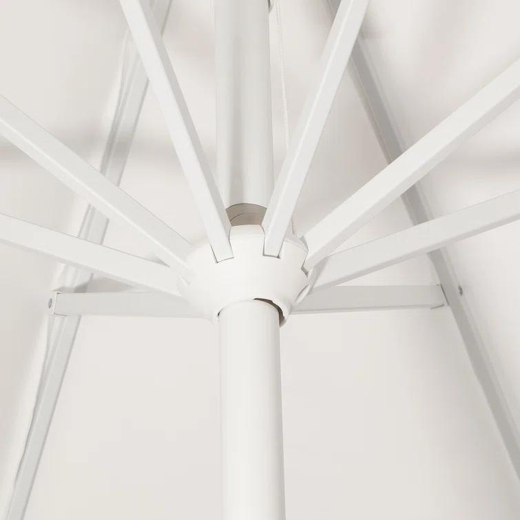Arlmont & Co. Taveon 9 ft. Classic MidCentury Market Patio Umbrella with UV Protection, Auto-Tilt, and Crank | Wayfair
