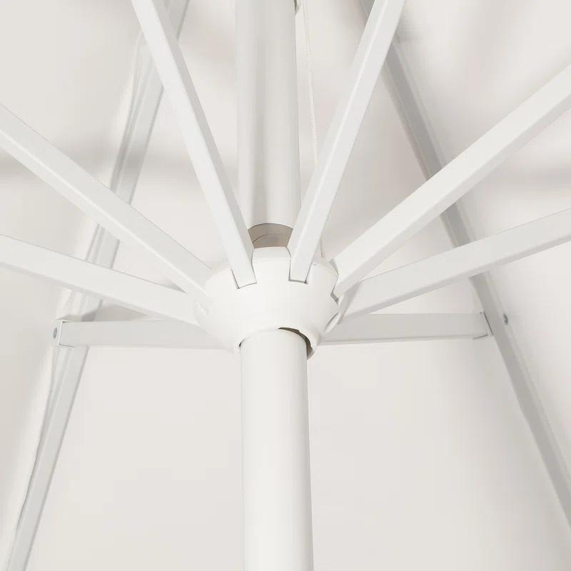 Arlmont & Co. Taveon 9 ft. Classic MidCentury Market Patio Umbrella with UV Protection, Auto-Tilt, and Crank | Wayfair