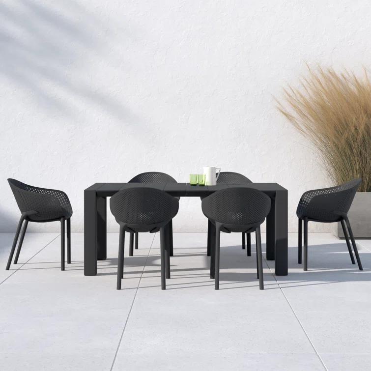 Farrah 39.37'' Rectangular 6 - Person Outdoor Dining Set