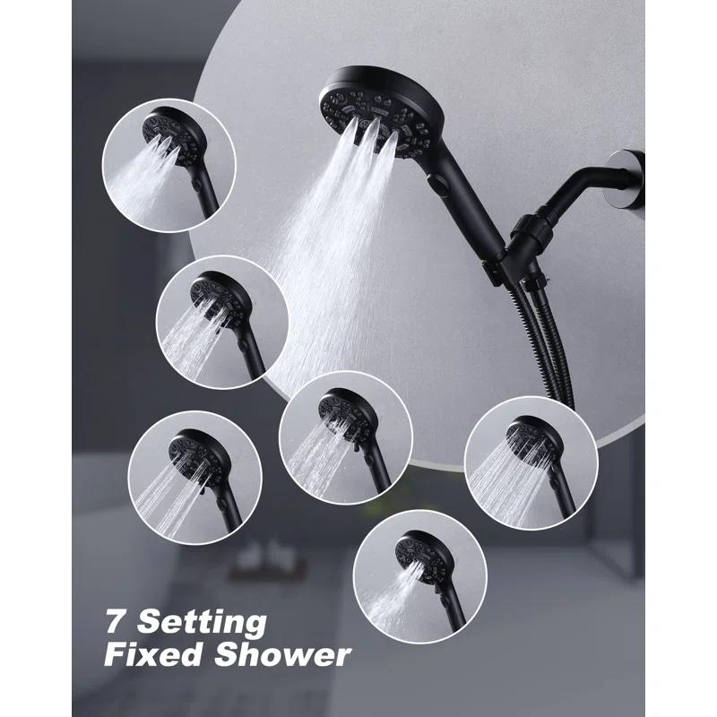 ARCORA AR9101400D Single Handle 7-Spray Tub & Shower Faucet Set 1.8 GPM Handheld Shower With Brass Rough-In Valve