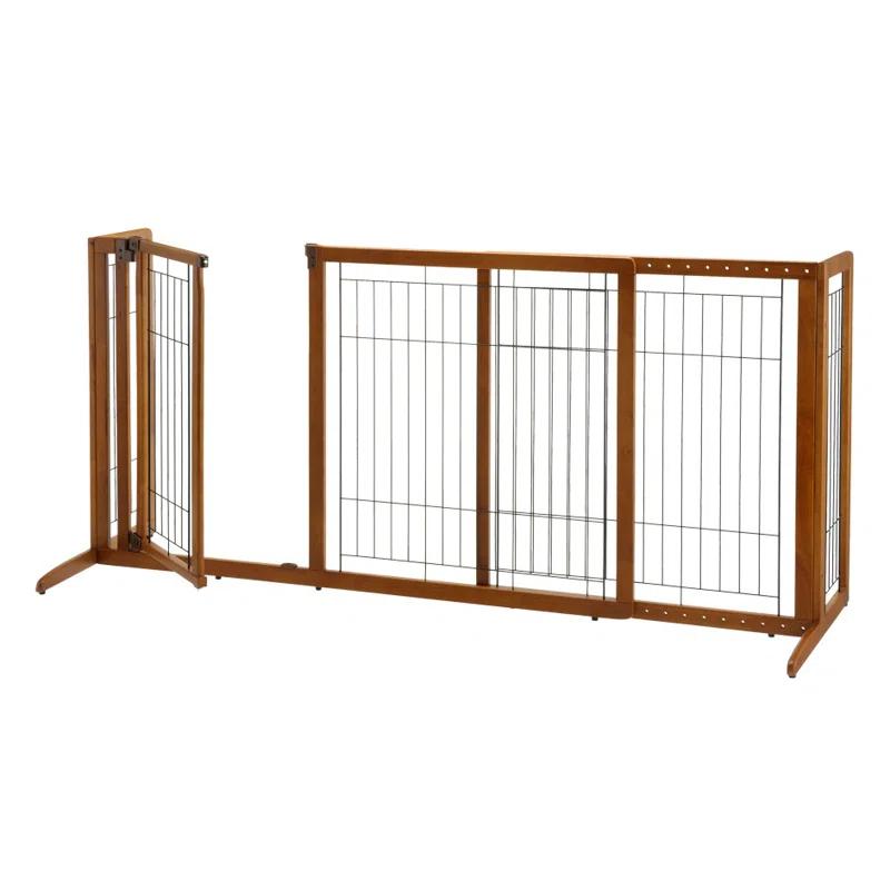 Richell Wood Free Standing Pet Gate