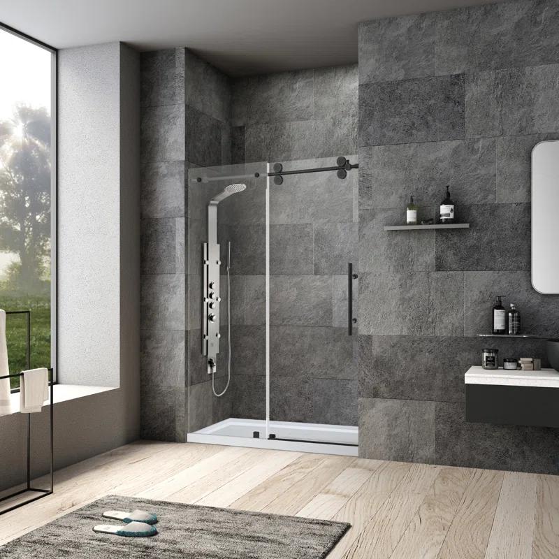 48-52” W x 78” H Sliding Frameless Shower Door