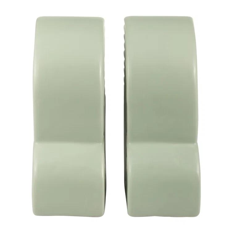 Arch Bookends - 13" x 10" Decorative Ceramic Book Holders - Book Lover Gift Idea (Set of 2)