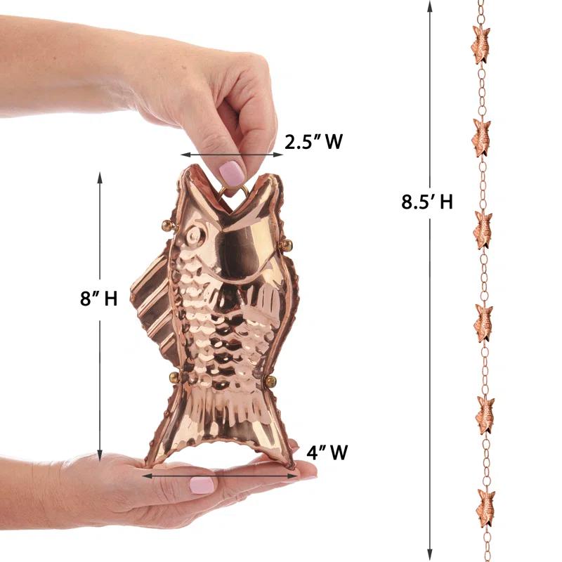 Highland Dunes Carlisle Weather Resistant Copper Animals Rain Chain