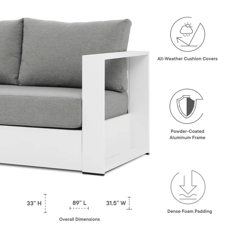 Modway Modway Tahoe Outdoor Patio Powder-Coated Aluminum Sofa