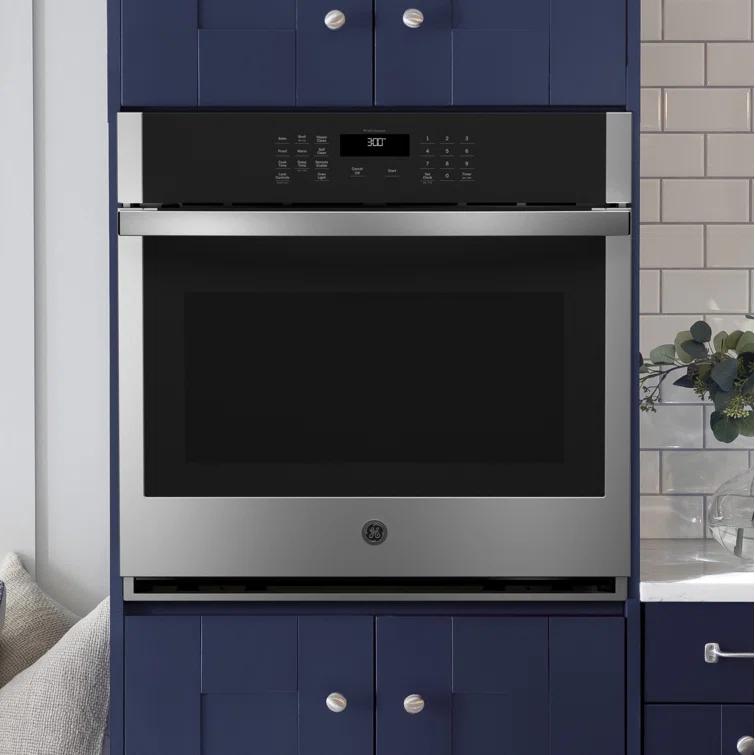 GE Appliances GE Smart Appliances Smart Built-in 27" Self-Cleaning Electric Single Wall Oven JKS3000SNSS