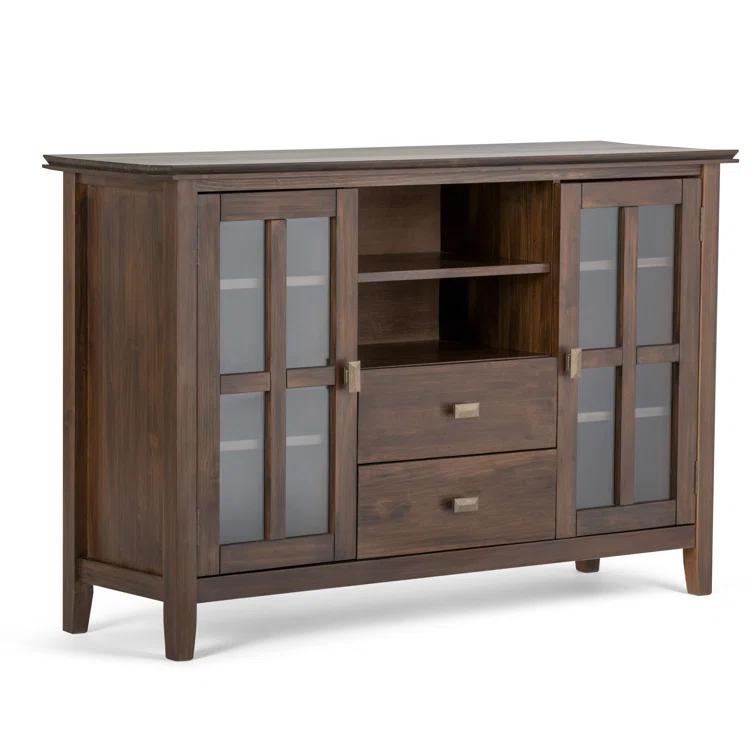 Simpli Home Artisan 53"W Solid Wood Contemporary Tall TV Stand for TVs up to 60" with Adjustable Shelves & Reviews | Wayfair