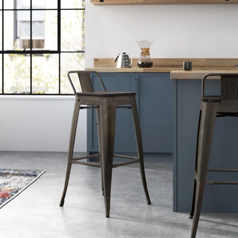 Counter Stool with Metal Frame