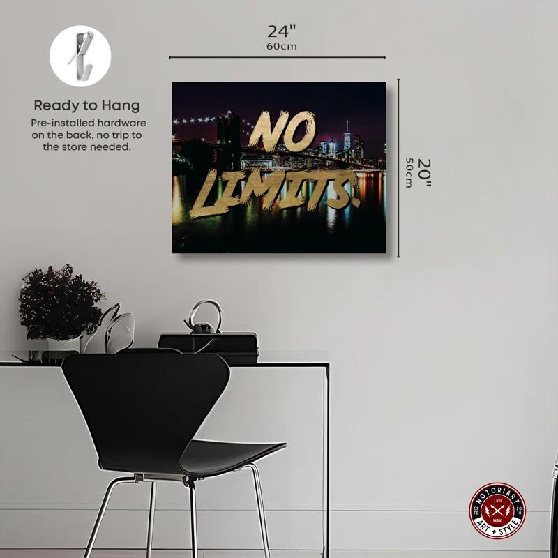 Notori Art No Limits Canvas Motivational Quotes For Men Print By Notoriart