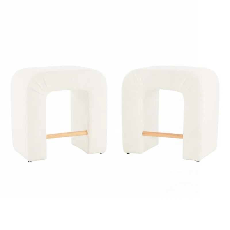 Orren Ellis Upholstered Boucle Dining Chairs, Set of 2 (Set of 2)