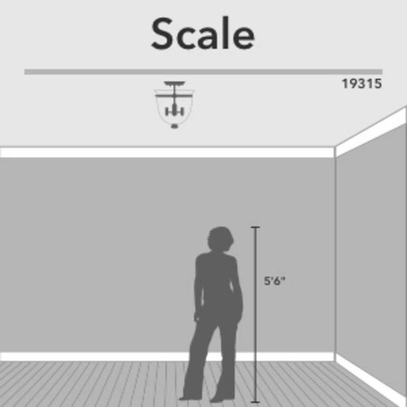 Hunter Fan Belltown 3 - Light 13'' Unique/Statement Urn Semi Flush Mount