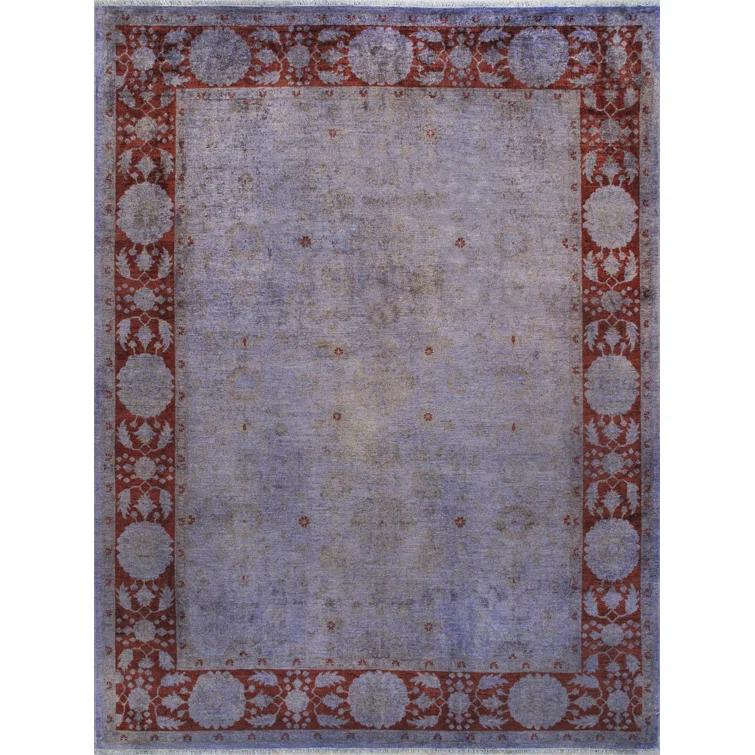 Pasargad Hand-Knotted Wool Purple/Red Area Rug