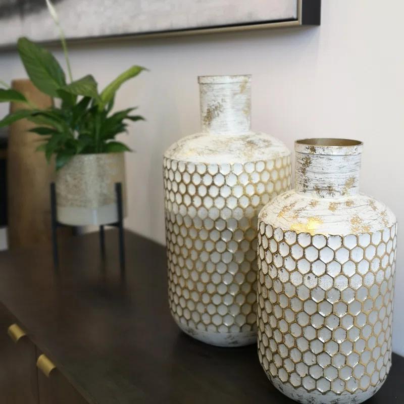 Gild Marilla, S2 Metal Table Vase & Reviews | Perigold