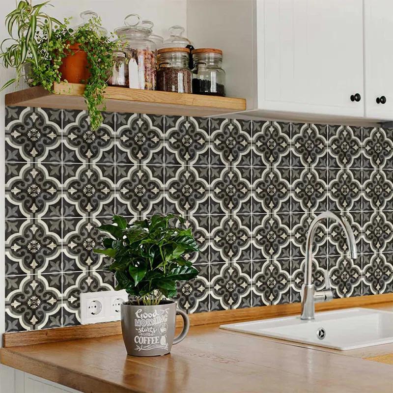 5'' W x 5'' L Vinyl Peel and Stick Mosaic Tile (Set of 24)