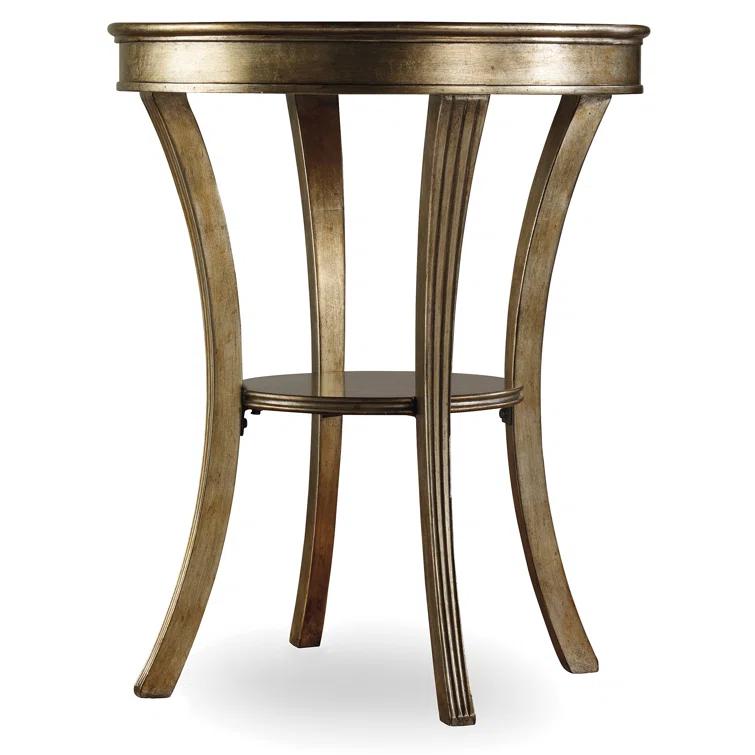 Sanctuary Mirrored Glass Tray Top End Table