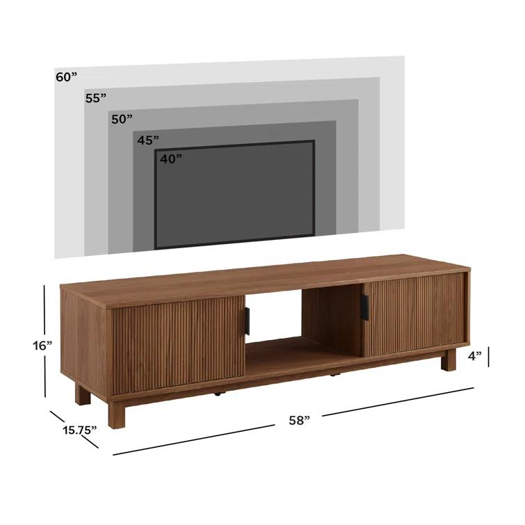 Red Barrel Studio® Farmann Reeded 2-Door TV Stand